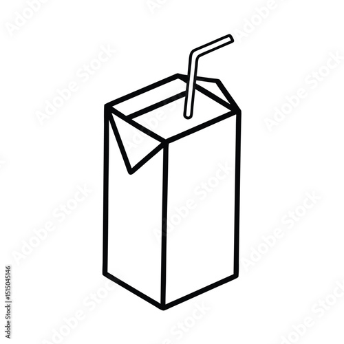 Milk Carton With Straw