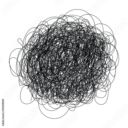Chaos Abstract Tangled Texture Lines