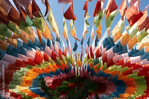 Fotografi buddhist prayer flags