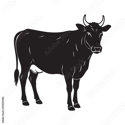 black and white cow