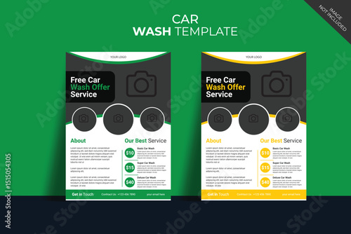 People cleaning car with sponge at car wash Creative car wash car detailing and rental flyer, car service, and price list flyer Car Wash Flyer Poster Layout bundle editable template Car Wash poster