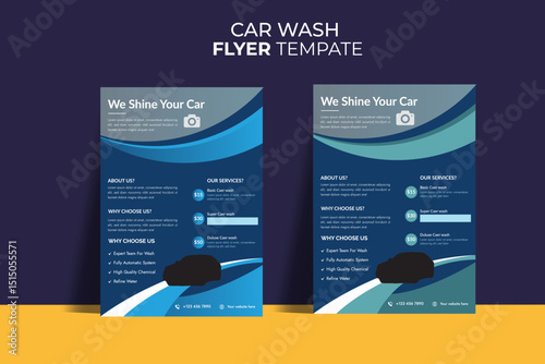 People cleaning car with sponge at car wash Creative car wash car detailing and rental flyer, car service, and price list flyer Car Wash Flyer Poster Layout bundle editable template Car Wash poster