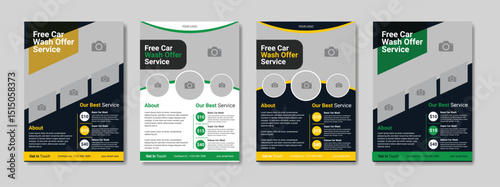 People cleaning car with sponge at car wash Creative car wash car detailing and rental flyer, car service, and price list flyer Car Wash Flyer Poster Layout bundle editable template Car Wash poster