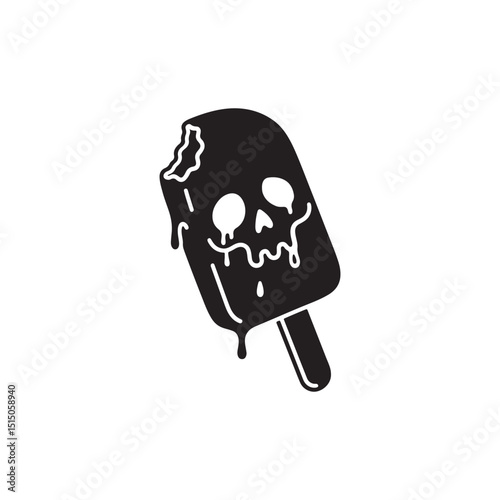 skull and crossbones ice logo silhouette 