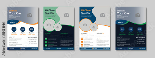 People cleaning car with sponge at car wash Creative car wash car detailing and rental flyer, car service, and price list flyer Car Wash Flyer Poster Layout bundle editable template Car Wash poster