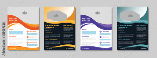 People cleaning car with sponge at car wash Creative car wash car detailing and rental flyer, car service, and price list flyer Car Wash Flyer Poster Layout bundle editable template Car Wash poster