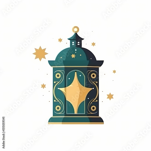 Enchanted Festive Lantern A Celestial Celebration of Light and Stars, Elegant Design, and Festive Spirit