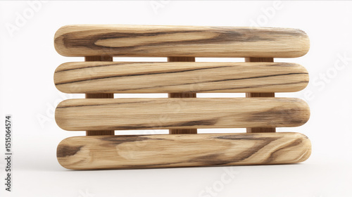 Stacked wooden logs cut square