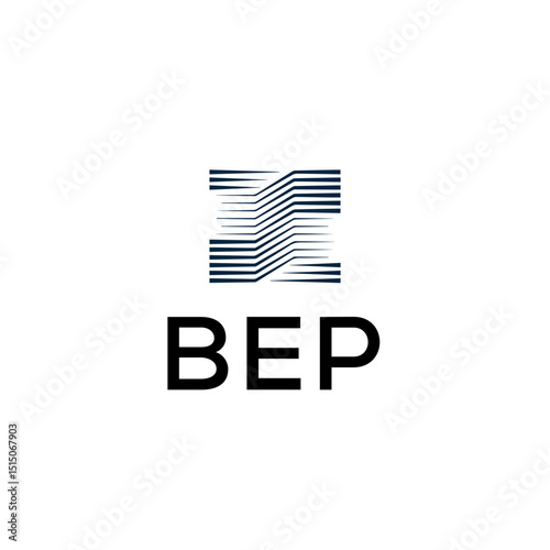 BEP creative minimalist letter logo.