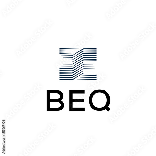 BEQ creative minimalist letter logo.