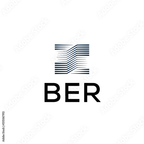 BER creative minimalist letter logo.