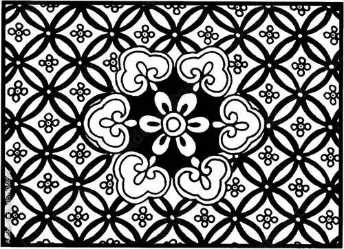 Chinese classical patterned border vector illustration