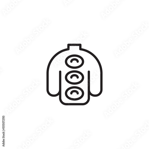 An outline icon depicting a torso with three circular symbols along the spine, suggesting back therapy, spinal alignment, or localized treatment.