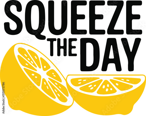 Squeeze the Day, Orange Fruit Vector Icon Bundle, Citrus Slice Clipart for T-Shirt & Mug Designs on white background.