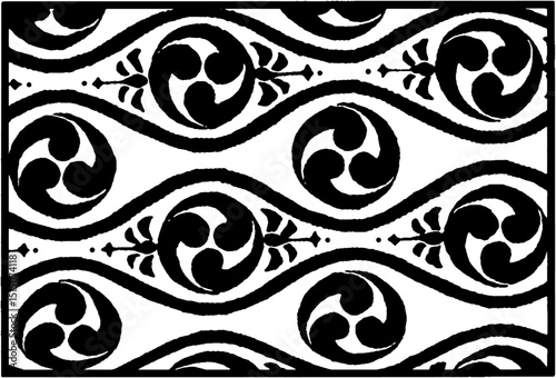 Chinese classical patterned border vector illustration