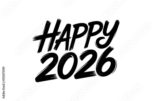 Happy 2026 A Stylized Text Graphic for New Year Celebrations