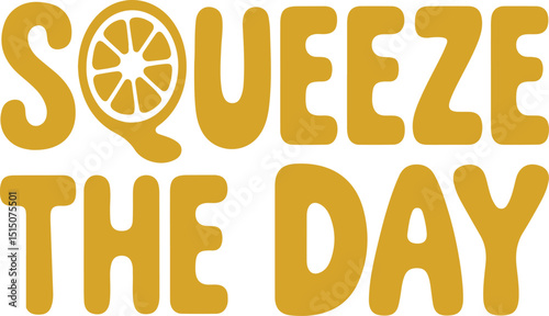 Squeeze the Day, Orange Fruit Vector Icon Bundle, Citrus Slice Clipart for T-Shirt & Mug Designs on white background.