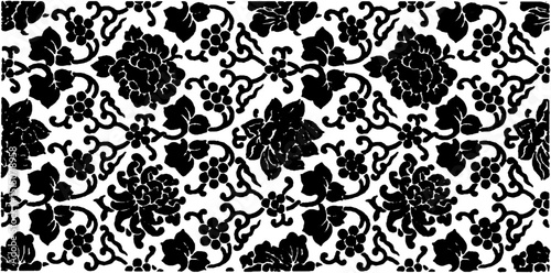 Chinese classical patterned border vector illustration