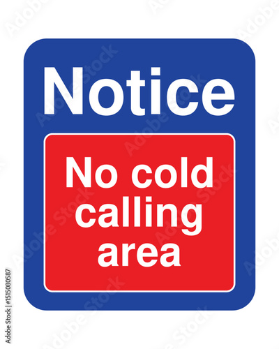 Download No Cold Calling Area Sign - High-Quality Stock Image for Privacy and Solicitation Control