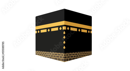 Kaaba Illustration: Islamic Holy Site in Mecca