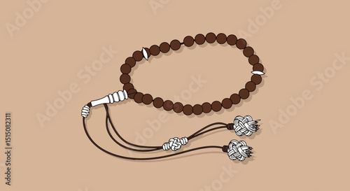 Tasbih Beads: Islamic Prayer Beads Illustration