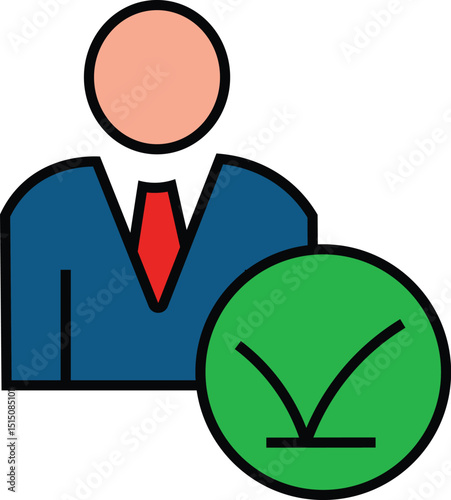 Recruitment icon for web designof colorful icon isolated on white background