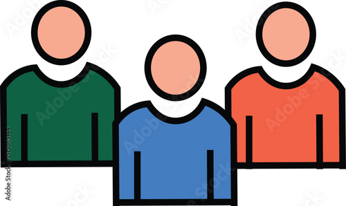 Recruitment icon for web designof colorful icon isolated on white background
