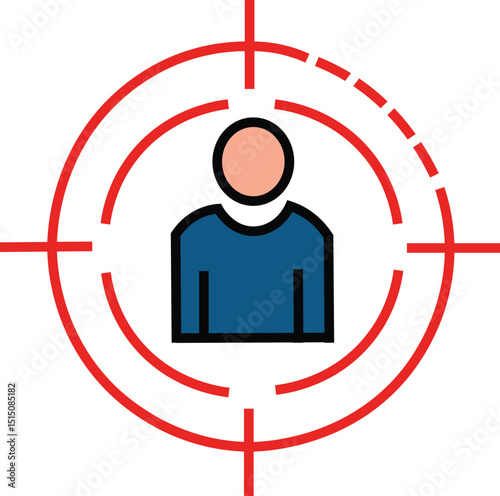 Recruitment icon for web designof colorful icon isolated on white background