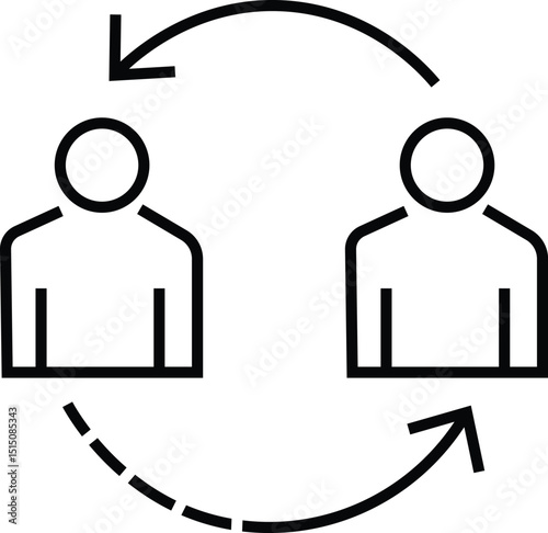 Recruitment icon for web design isolated on white background