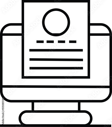 Recruitment icon for web design isolated on white background