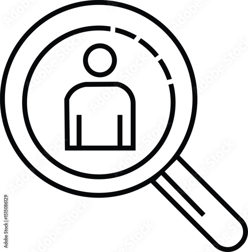 Recruitment icon for web design isolated on white background