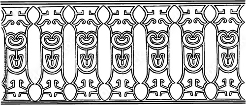 Chinese classical patterned border vector illustration
