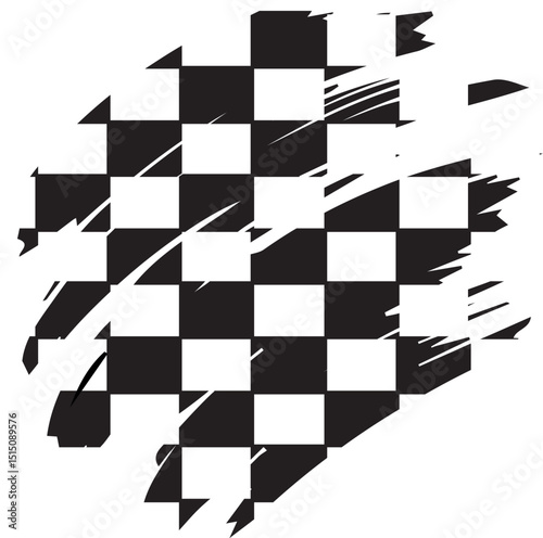 checkered grunge texture design of vector car racing sports, car rally and motocross. eps vector file