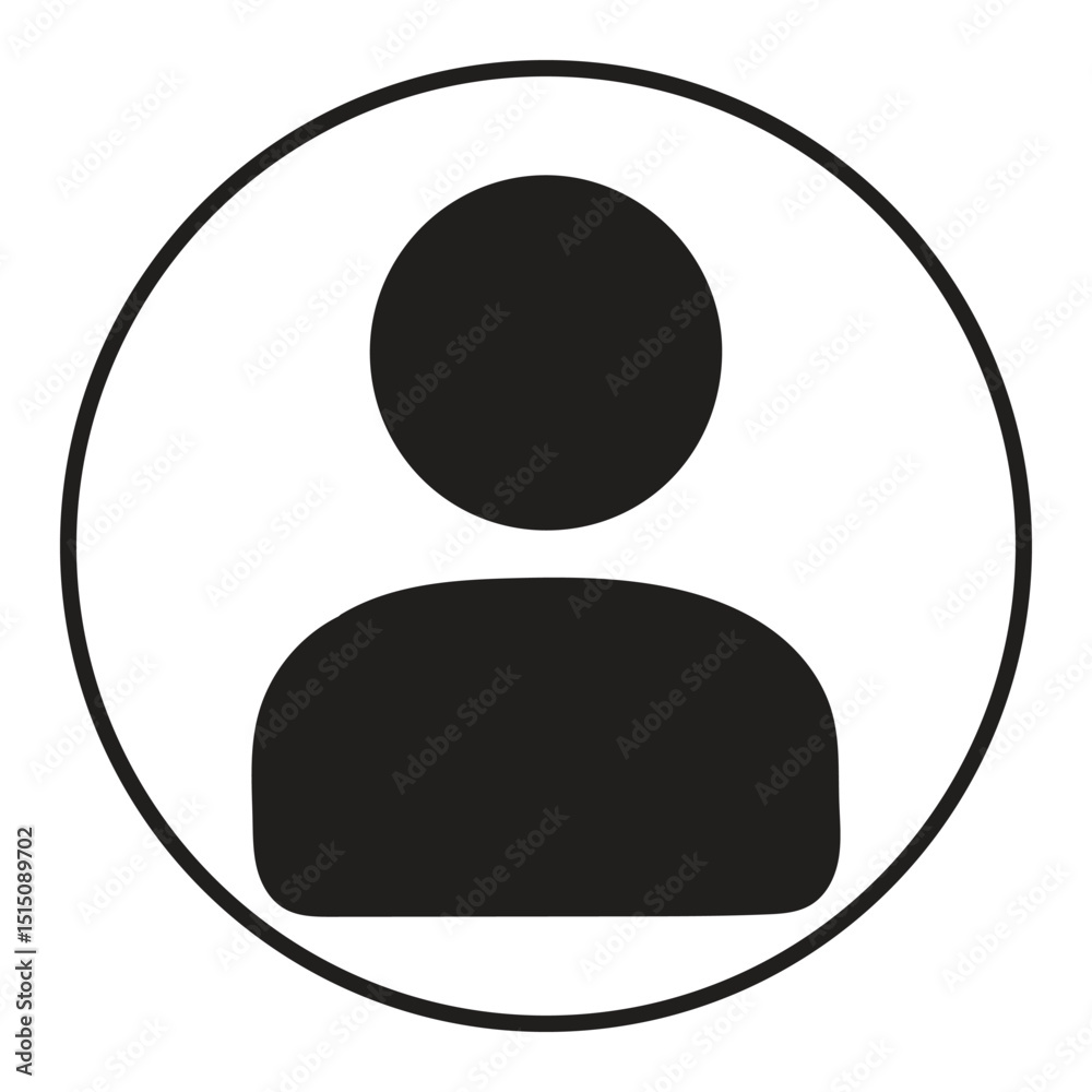 User vector icon in flat style, Person icon, User icon for web site silhouette vector illustration on white background User vector icon in flat style, Person icon, User icon for web site silhouette vector illustration on white background