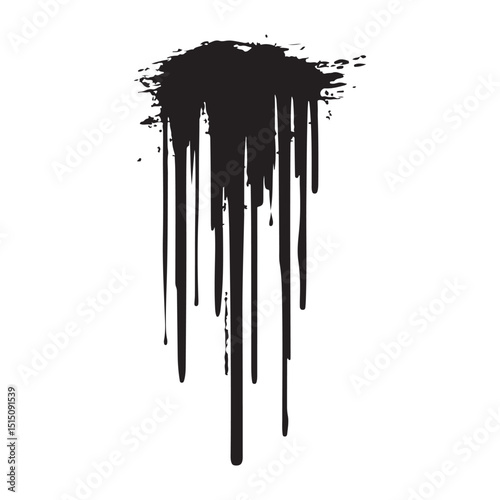 Abstract Paint Drop Silhouette – Urban-Style Ink Drip Vector for Modern Art Prints, Stickers, or Creative Digital Assets