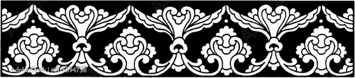 Chinese classical patterned border vector illustration