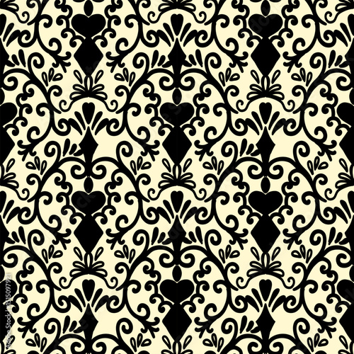 250504 seamless hand drawn pattern on yellow background