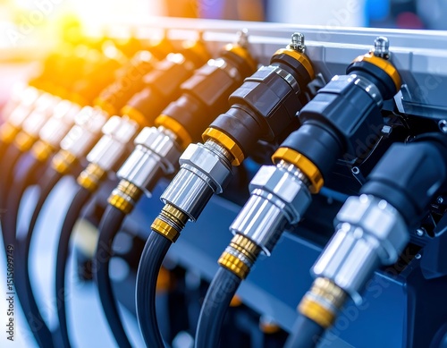 Row of electrical connectors