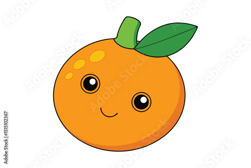 vector illustration of an orange fruit