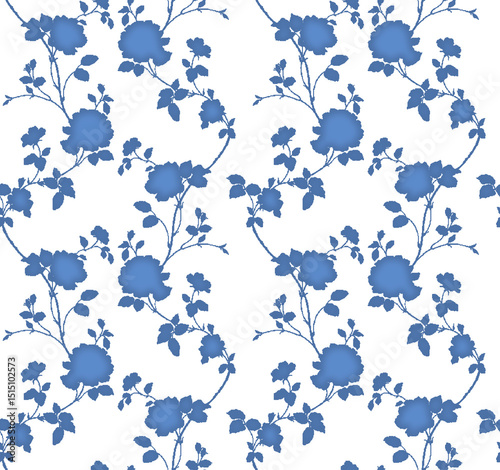 Seamless Flower Pattern - Floral Background Design - Decorative Floral Design for Digital and Print Use