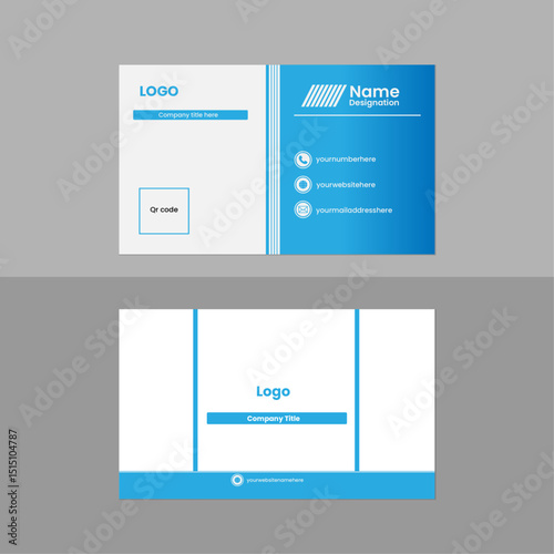 Blue and white individual Business Card Design