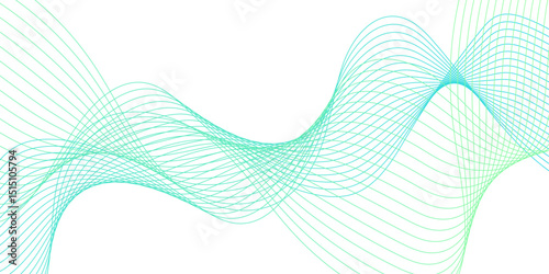Vector Illustration of the blue pattern of lines. stripes on white. Stylized line art background. Vector illustration. 