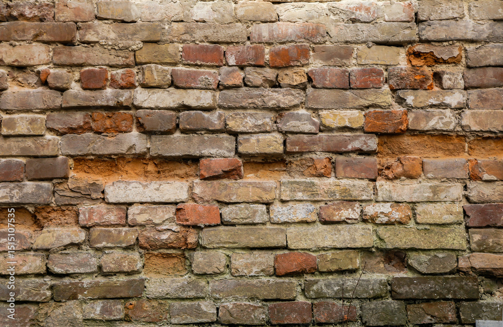 Fototapeta premium Surface of an old brick wall