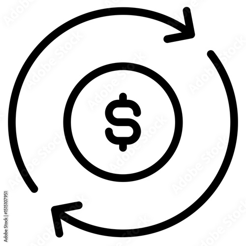 Cash flow icon in vector illustration