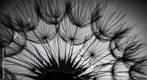 Abstract Seedhead Silhouette Black And White Fine Art Floral Impression