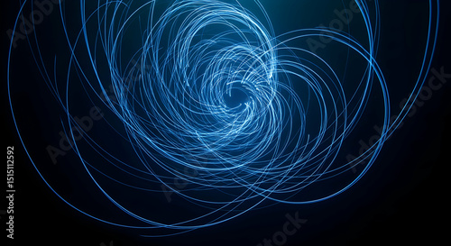 Mystic Whirlwind: A Mesmerizing Dance of Light and Energy on Dark Backdrop