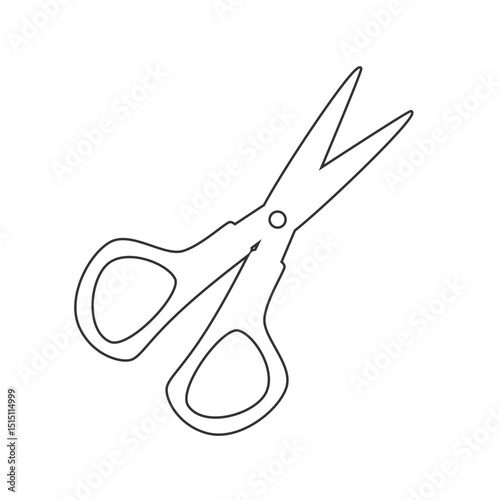 Simple cartoon outline of scissors for children’s projects.
Great for digital crafts, sticker designs, and learning materials.