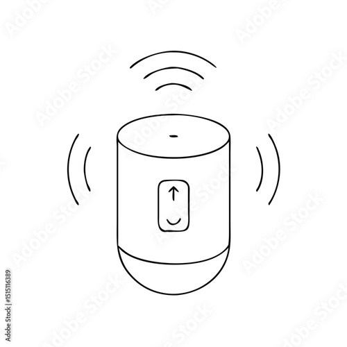 Modern eco-friendly house icon with smart home voice assistant design -modern eco-friendly home 