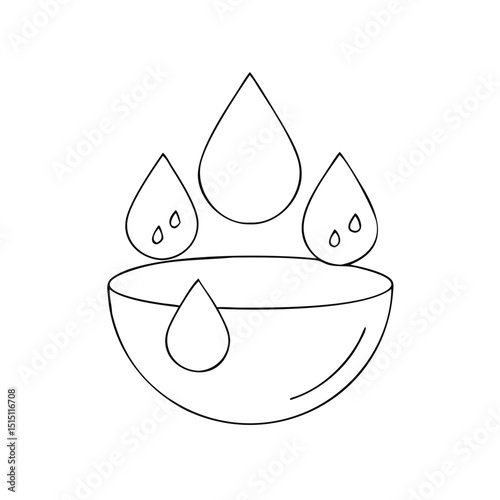 Rainwater harvesting icon in modern eco-friendly style -modern eco-friendly home -2
