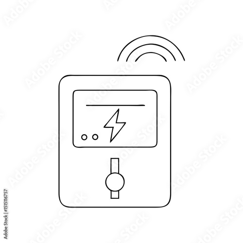 Smart energy meter icon in modern eco-friendly style -modern eco-friendly home -2